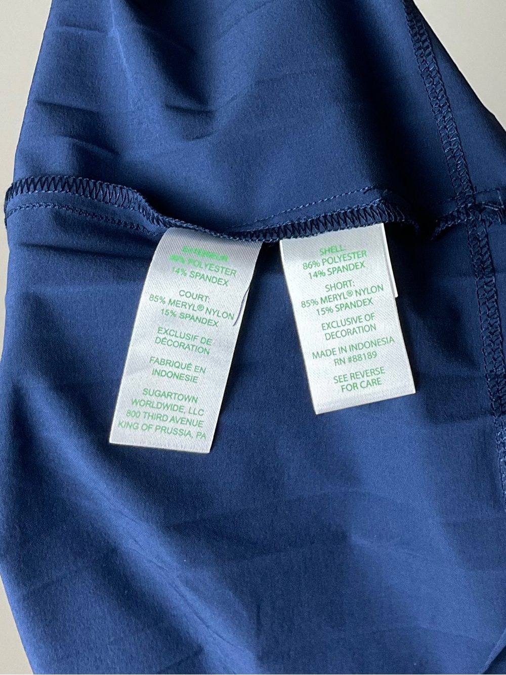 Lily Pulitzer Luxletic Makara Navy Pleated Skort Athletic Country Club Size M - Picture 9 of 10